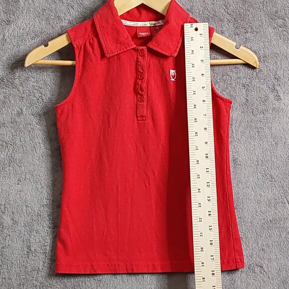 Vintage Sleeve Less Red Top Girls Size 7/8 Medium - Picture 3 of 5